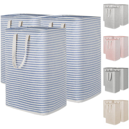 Lifewit 2 Pack Laundry Basket 80L Each, Collapsible Clothes Hamper with Reinforced Handles, Freestanding Waterproof Design for Bedroom and Laundry Room, Grey 160L Total