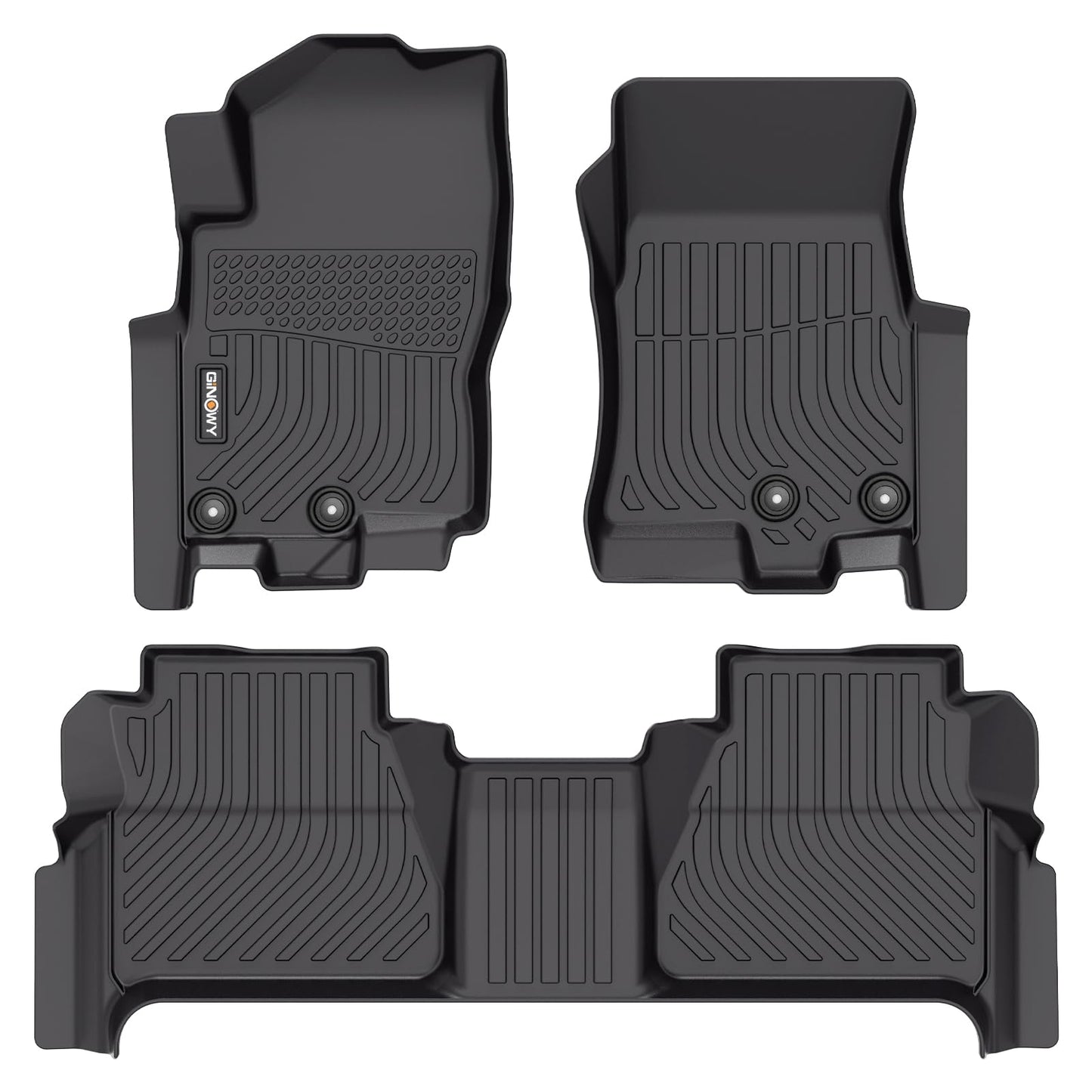 GINOWY-Floor Mats for Toyota 4Runner 1996-2002,1st+2nd Row,TPE All Weather Car Mats Custom Fit Rubber Floor Liners Car Accessories for Toyota 4Runner
