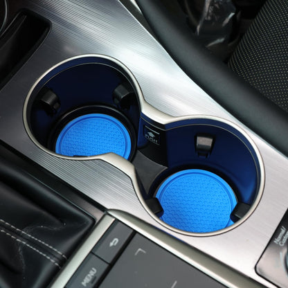 SINGARO Auto-Becheruntersetzer, 4 Stück universelle rutschfeste Becherhalter, in Ornamente eingebettete Untersetzer, Auto-Interieur-Zubehör, Schwarz