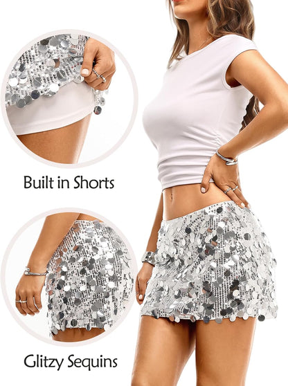 Danysu Dehnbare Mini Skorts Mid Waist Rock mit Shorts Seitenschlitz 2025 Sport Alltag Ausgeh-Outfits