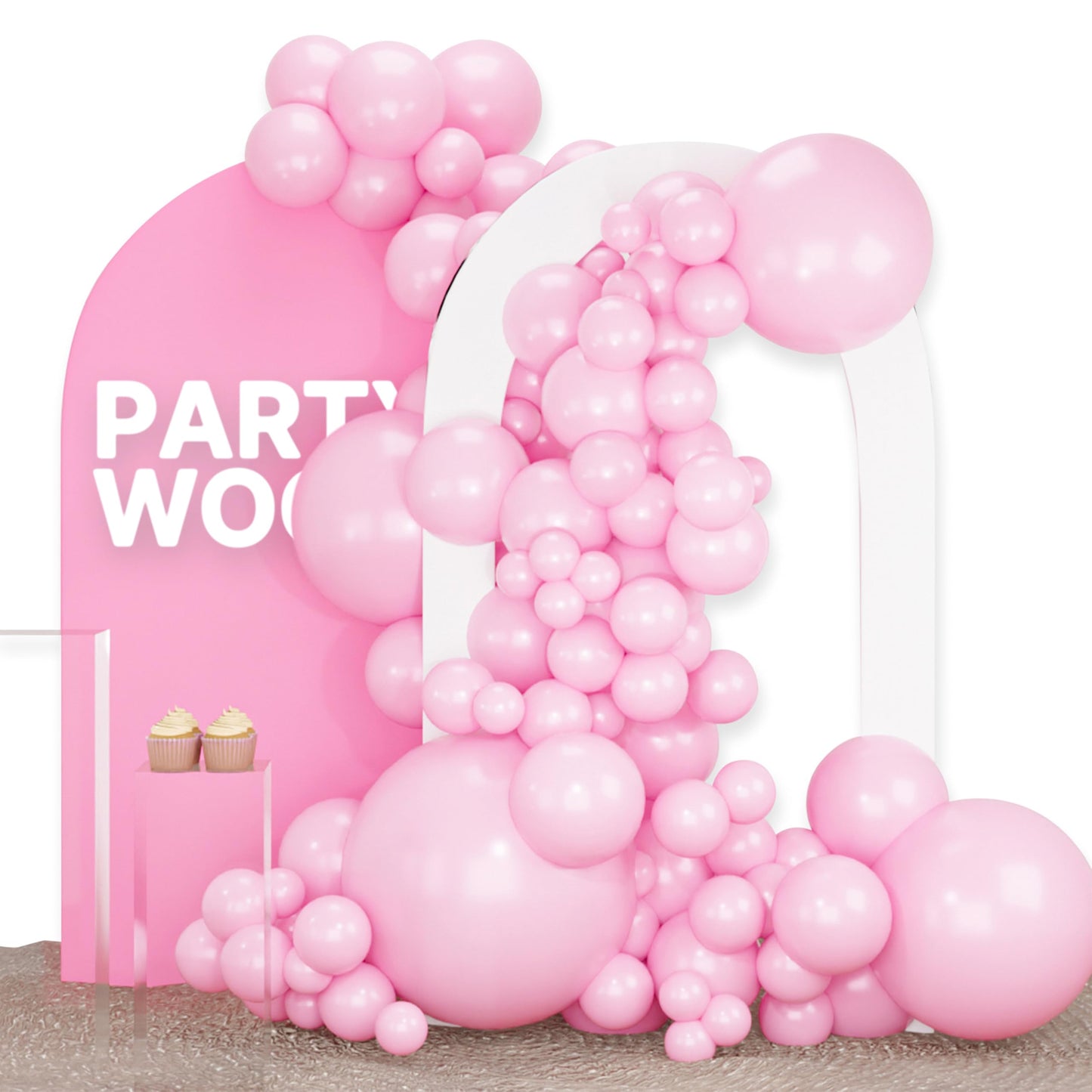 PartyWoo Light Pink Balloons 100 pcs Different Sizes of 36 18 12 10 5 Inch Pastel Baby Pale Pink Balloon Arch Kit Garland for Baby Shower Valentine's Day Princess Birthday Party Decorations Pink-Y48