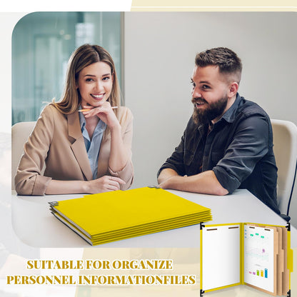 Henoyso 10 Pcs Hanging Classification File Folders, Letter Size Red Folders with 3 Pressboard Dividers, 8 Fasteners, 4 Inch Expansion, 1/3-cut Top Tab for Medical Records and File Cabinet Organizer