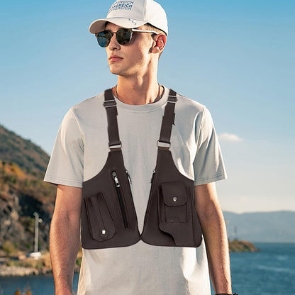 Herren Anti-Achseltasche – Verstellbare Handytasche | Schultertasche aus PU-Leder, diebstahlsicheres Geschirr, doppelt
