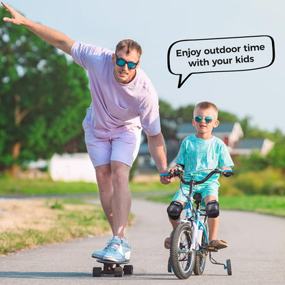 Kinder/Jugend Knieschoner Ellenbogenschoner Protektoren Set für Inlineskates Rollschuhe Radfahren BMX Fahrrad Skateboard Inline-Skating Scooter Fahren Sport