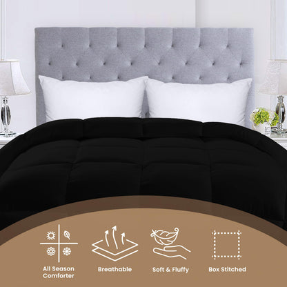 Utopia Bedding Steppbetten Queen-Größe, Ganzjahres-Bettdeckeneinlage, Daunenalternative Box-gesteppte Bettdecke mit Ecklaschen, Maschinenwaschbar (Weiß)