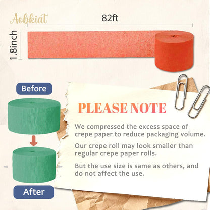 AOBKIAT Decoraciones para Fiesta de Bodas, 5 Rollos de Serpentinas de Papel Crepé Color Verde Oliva Caqui para Bodas Boho Verdes, Cumpleaños, Despedidas de Soltera/Bebé