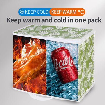 Bodaon Isolierte Essensliefertasche - Warm- & Kalthaltetransporttasche, Catering/Doordash Pizzawärmer, Einkaufstasche, Kühltasche für Partys (Schwarz-Rot, 1 St.), Ideal für den Transport warmer Speisen