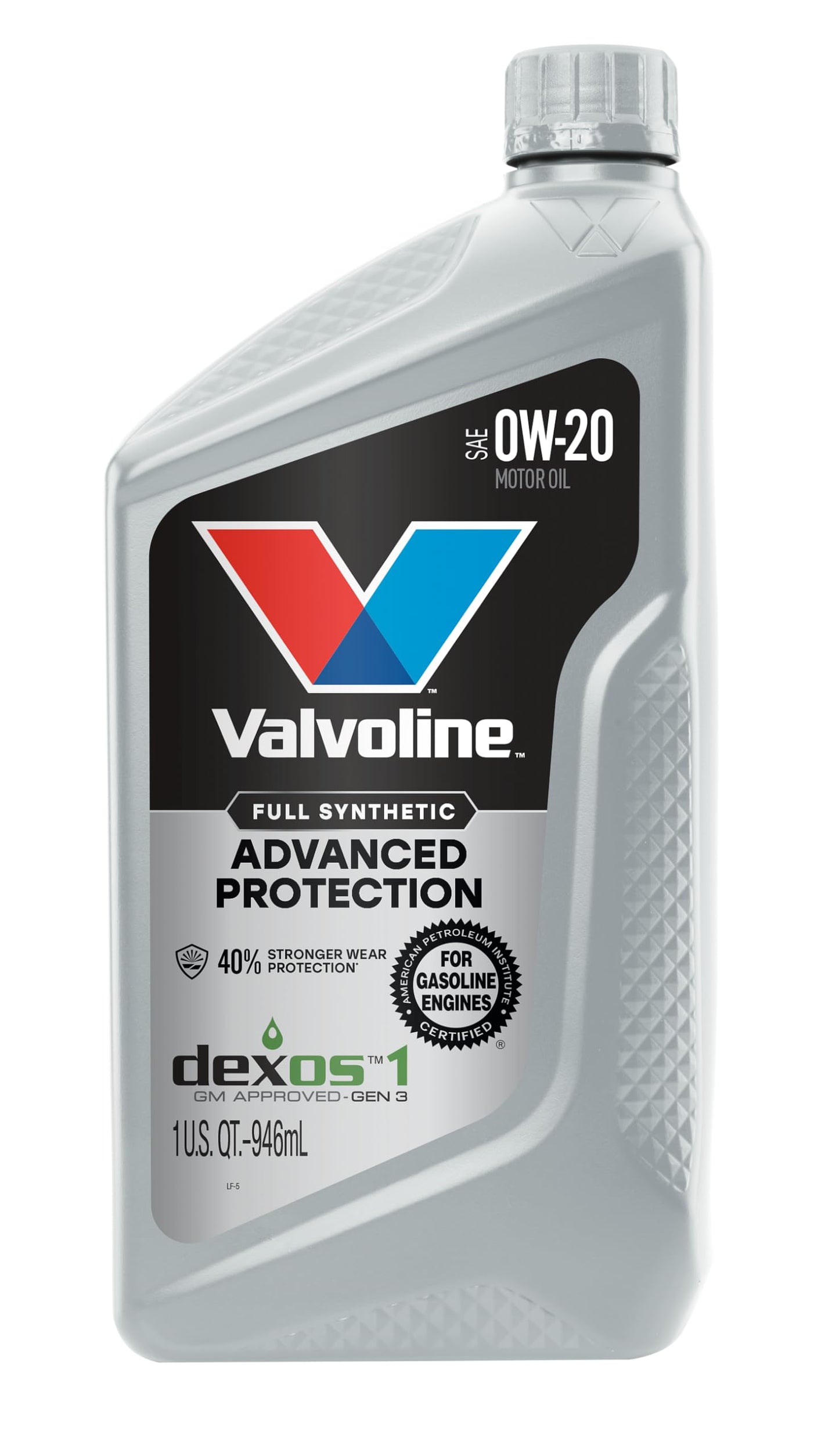 Valvoline Advanced Full Synthetic SAE 0W-20 Motor Oil 5 QT