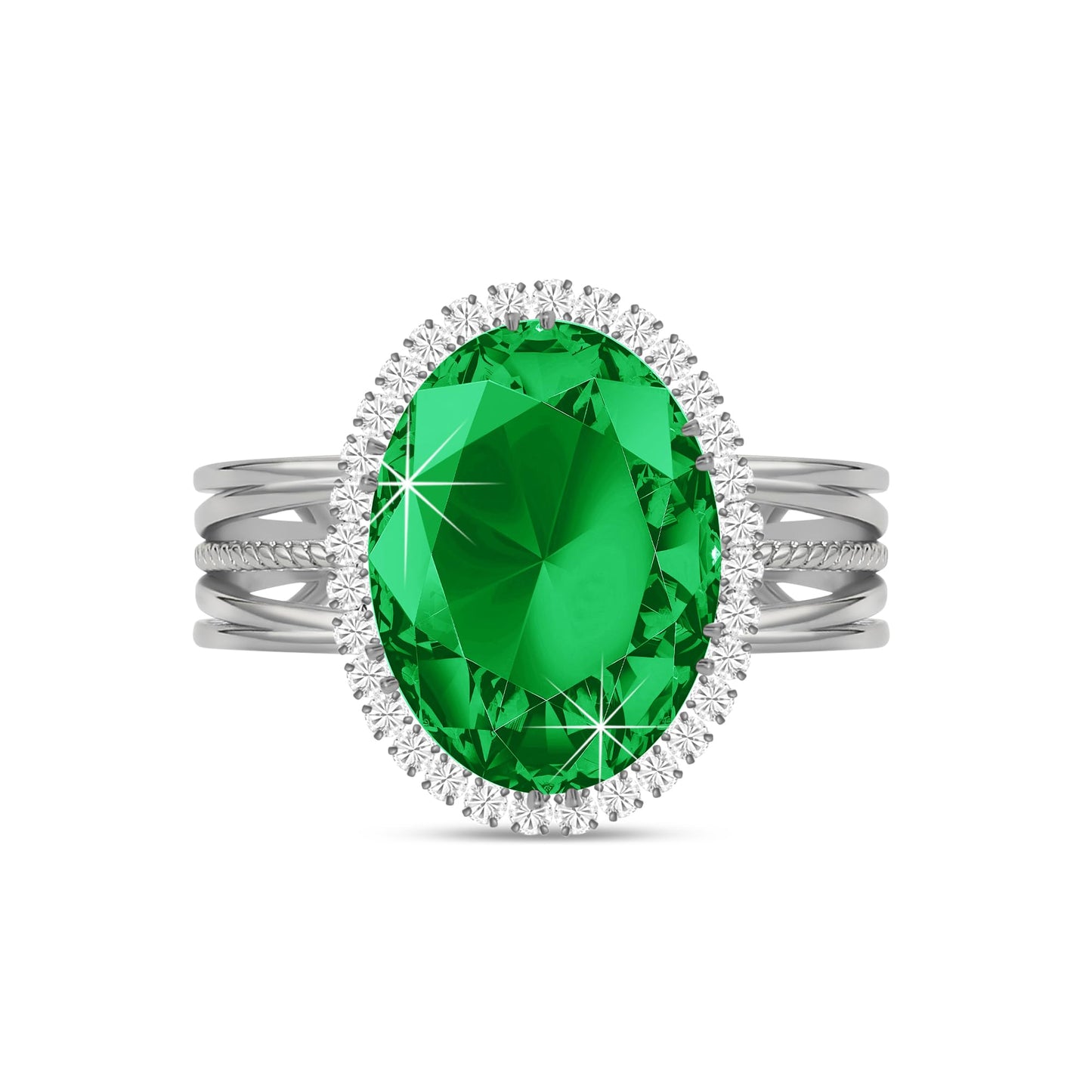 Linawe Birthstone Chunky Adjustable Rings for Women, Gold/Silver/Rose Gold Statement Rings, Imitation Diamond Fake Gemstone Crystal Cocktail Ring, Cubic Zirconia Costume Jewelry