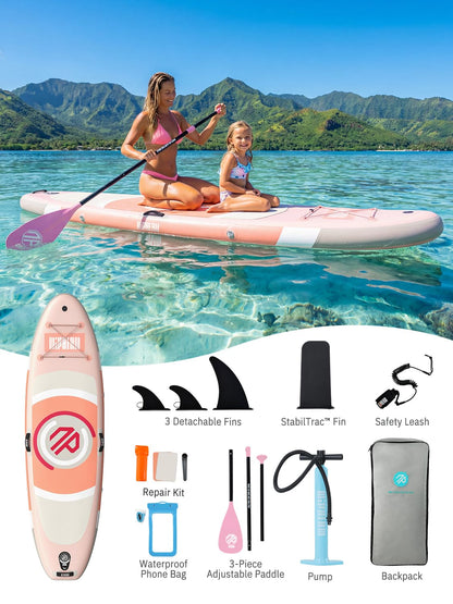 Niphean（Ultra-Light） Inflatable Paddle Board with StabilTrac Fin and Durable SUP Accessories, 10' Stand Up Paddle Boards for Adults & Youth, Versatile Yoga Paddle Board, Gift Ideas