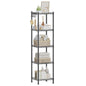 SONGMICS Storage Shelf, Small Metal Wire Shelving Unit, Adjustable Shelves, for Small Spaces, Garage, Bedroom, Living Room, Kitchen, Pantry, 5 Tier, 11.8 x 11.8 x 47.6 Inches, Ink Black ULGR123BH01