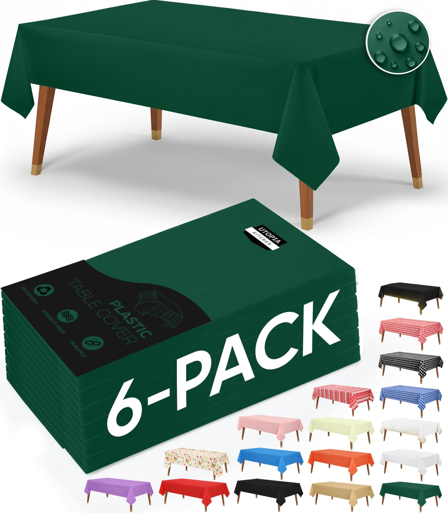 54X108 Inch - 6PCGreen