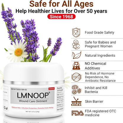 Bed Sore Cream, Wound Healing Ointment Skin Repair Treatment Infection Protection First Aid Ointment for Bedsores & Pressure Sores Diabetic Venous Foot & Leg Ulcer Burns Cuts
