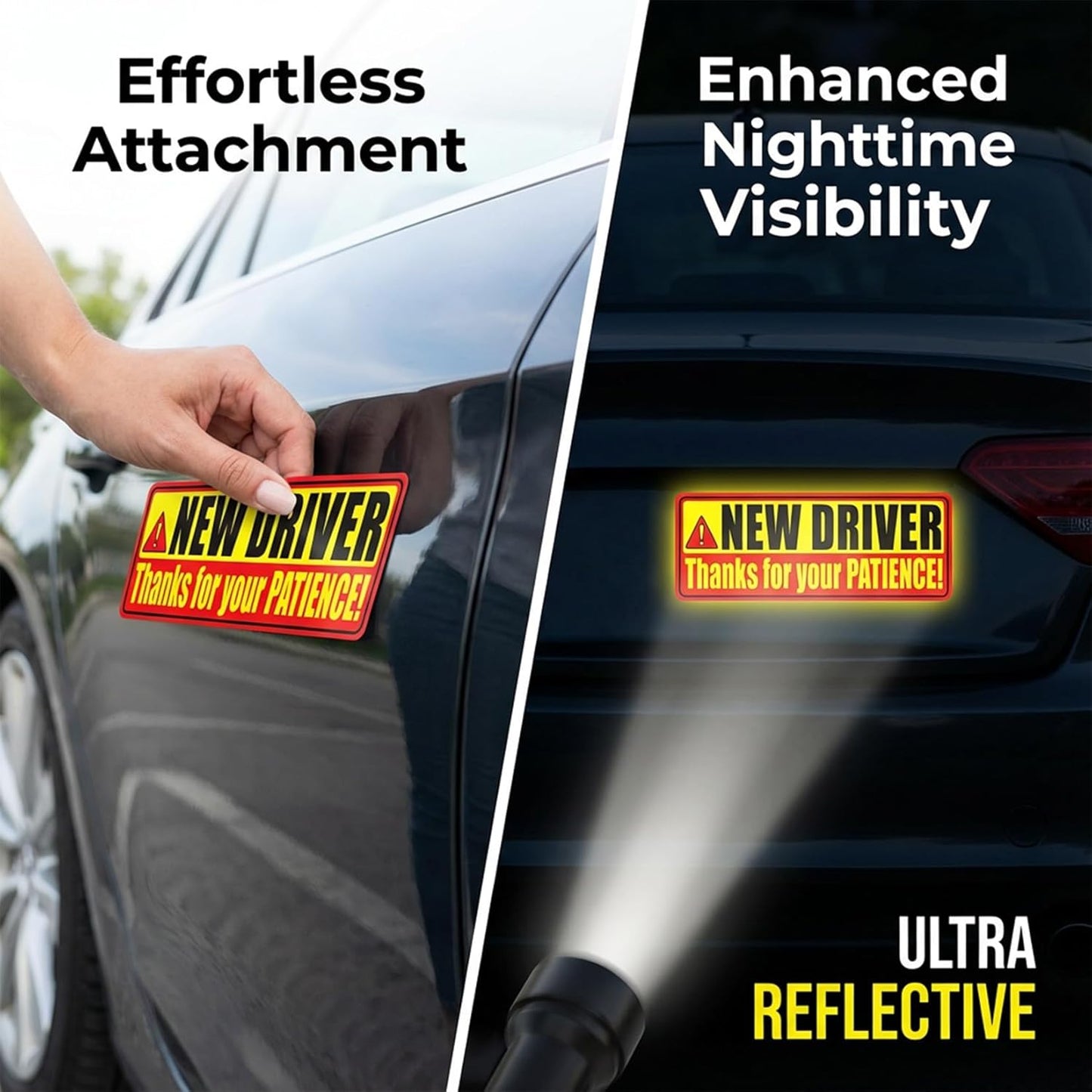 PSLER 3 Pcs New Driver Magnet for Car - Student Driver Car Magnet Funny Be Patient Student Driver Magnet Rookie Driver Car Bumper Magnets New Driver Teen Boys Girls