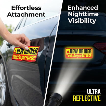 PSLER 3 Pcs New Driver Magnet for Car - Student Driver Car Magnet Funny Be Patient Student Driver Magnet Rookie Driver Car Bumper Magnets New Driver Teen Boys Girls