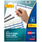Avery 8 Tab Unpunched Dividers for Use with Any Binding System, Easy Print & Apply Clear Label Strip, Index Maker Customizable White Tabs, 150 Sets Total (6 Packs of 11444)