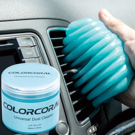 ColorCoral Car Cleaning Gel Universal Gel for Car Vent Cleaner Cleaning Putty Auto Detailing Car Interior Dust Cleaning Kit for Auto Seat, Christmas Stocking Stuffers for Adults Men Women Kid 160g