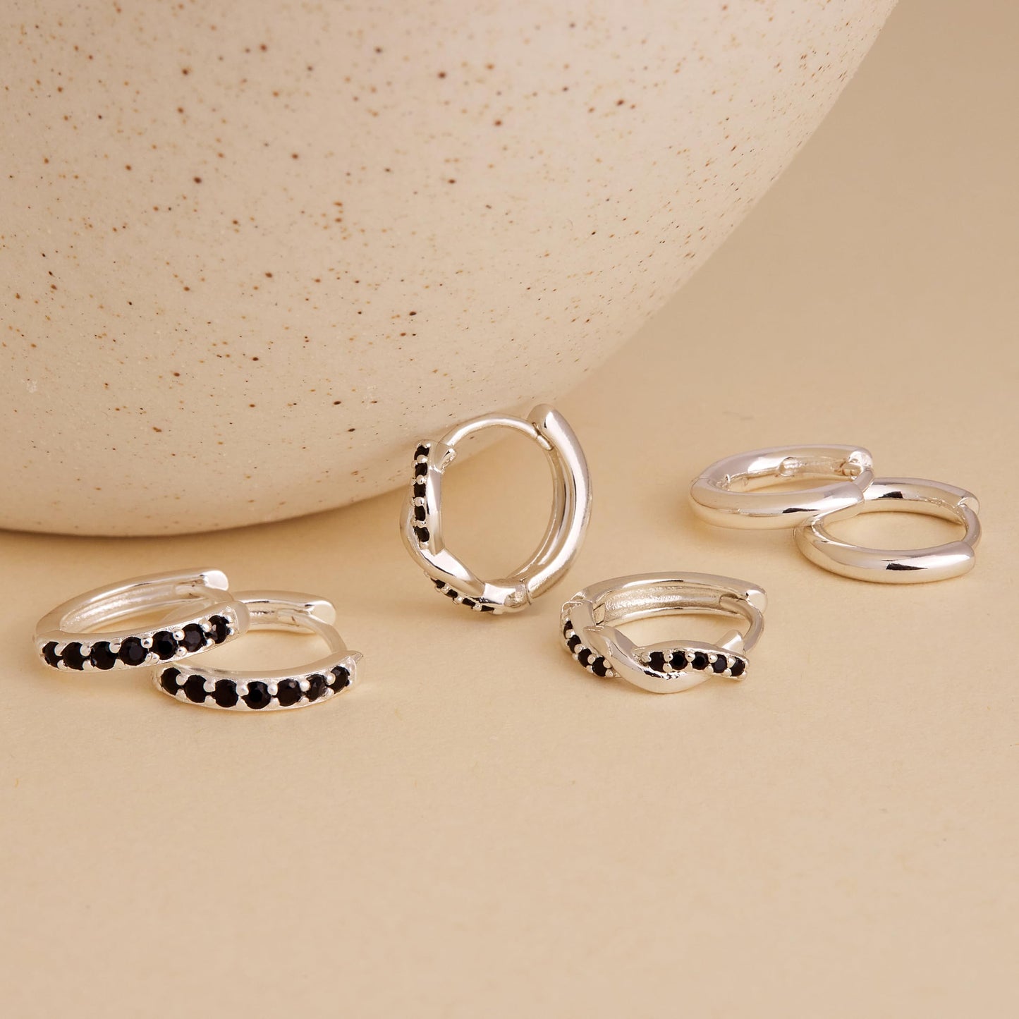 Inerney 14K Gold Plated Huggie Hoop Earrings for Women, Small Sterling Silver Earring Set Hypoallergenic Cartilage Helix Stacks, Mini Dainty Cute Trendy Birthstone Jewelry Gift for Multiple Piercings