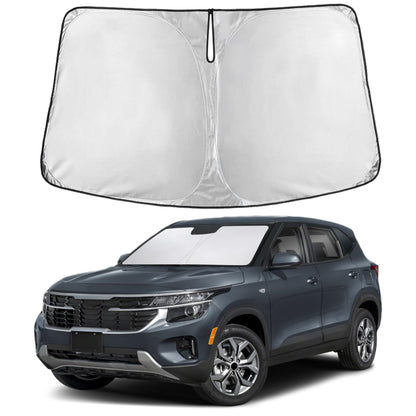 EcoNour Car Windshield Sunshade | Blocks 99% Heat & Keeps Interior Cool | Universal Fits Cars, SUVs, Trucks | Automotive Sun Screen, Visor & Car Accessories for Summer | Medium (64x32 Inches)