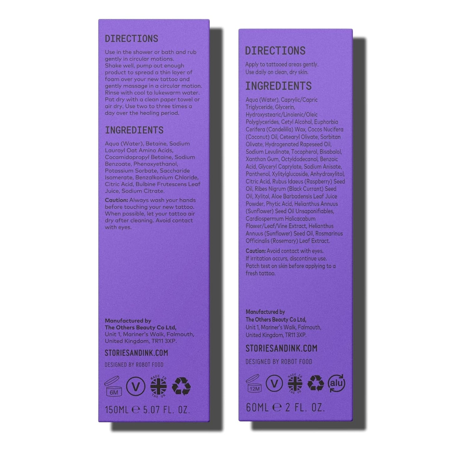 Stories & Ink Tattoo Care | AFTERCARE DUO REGIMEN | Healing Routine for Fresh Tattoos (Aftercare Cream + Aftercare Foam Cleanser), Soothes & Repairs Fresh Tattoos, Fragrance-free