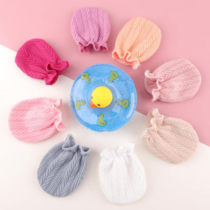 BQUBO Baby Fäustlinge Kratzschutz Handschuhe aus Baumwolle mit elastischem Bündchen Hypoallergen für Neugeborene und Babys von 0-6 Monaten Jungen und Mädchen