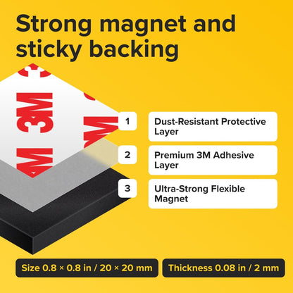 Runde, flexible Magnete mit Klebefläche – (120 Stk. 2x0,2cm) Magnetpunkte für Whiteboard, Kühlschrank – Sticker für Planung und Organisation – Ein Muss für Lehrer – Unterrichtsmaterial