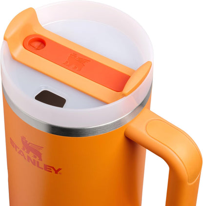 Vaso Stanley Quencher H2.0 con asa y pajita de 40 oz | Tapa Flowstate de 3 posiciones | Compatible con portavasos para viajes | Vaso térmico de acero inoxidable | Sin BPA | Arándano