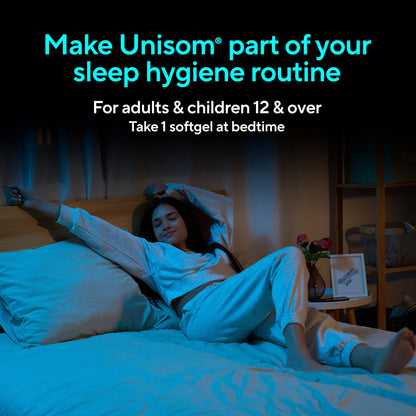 Unisom Nighttime Sleep-Aid Gels, Diphenhydramine HCI 50mg, 100 Count (Pack of 12)