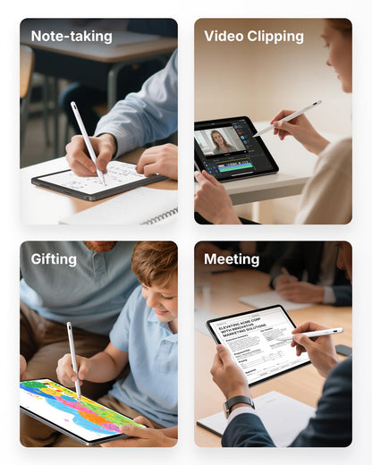 Metapen A8 iPad-Bleistift für Apple iPad 2018-2025, 4 Min. Schnellladung, magnetischer Stylus-Stift für iPad 11/10/9/8/7/6. Generation, iPad-Zubehör für Pro 12.9/11/13-Zoll M4, Air 3/4/5/M2/M3, Mini 5/6. Generation