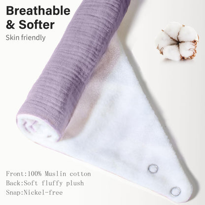 NISXABEBE Musselin-Baby-Lätzchen, 6er-Pack, Baby-Bandana-Spucktücher aus 100 % Baumwolle für Jungen und Mädchen, unifarbene Lätzchen für Spucken und Zahnen (Jungen)