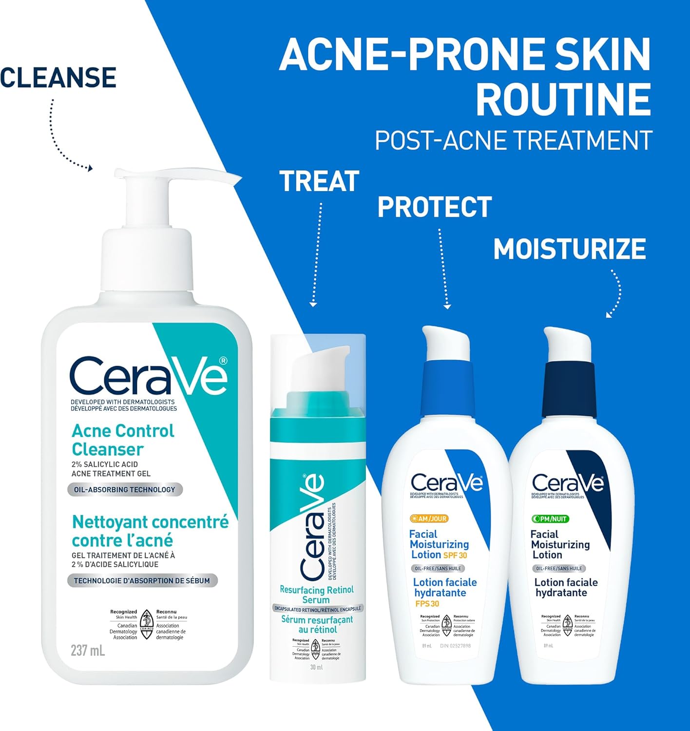 CeraVe Resurfacing Retinol Serum für das Gesicht mit Niacinamid. Hilft, den Hautton auszugleichen und die Haut zu glätten, gegen Pickelmale und zur Porenverkleinerung. Sanft, parfümfrei, nicht komedogen, sicher für empfindliche Haut, 30 ml
