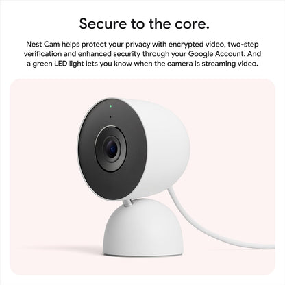 Google Nest Cam Indoor (Wired, 3rd gen) - 2K Video and Gemini