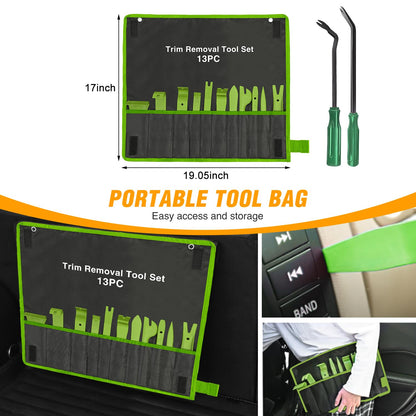 GOOACC 5PCS Auto Trim Removal Tool Kit No-Scratch Pry Tool Kit for Car Door Clip Panel & Audio Dashboard Dismantle -5PCS