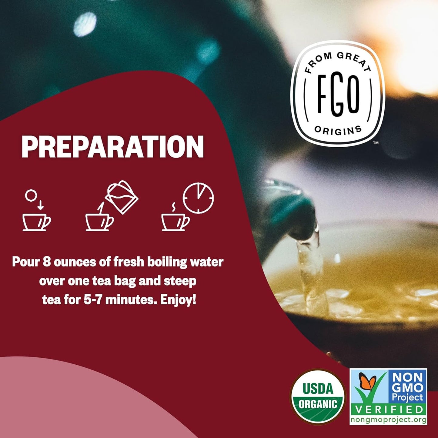 FGO Organic Hibiscus Tea: A Soothing, Eco-Friendly Brew
