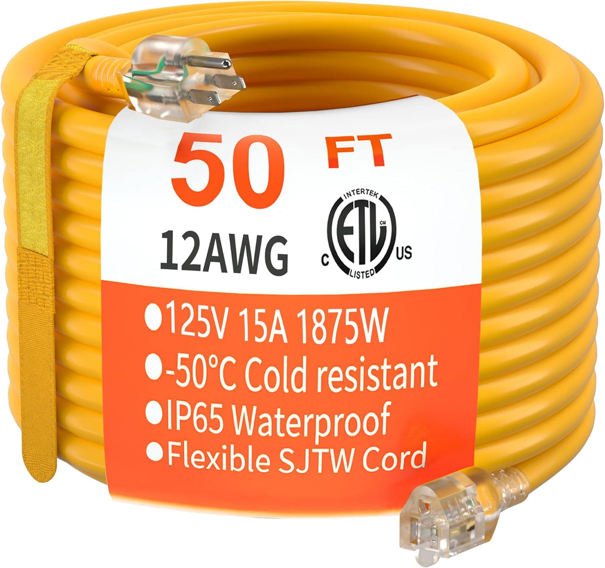 50FTYellow12AWG