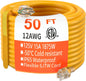 50FTYellow12AWG