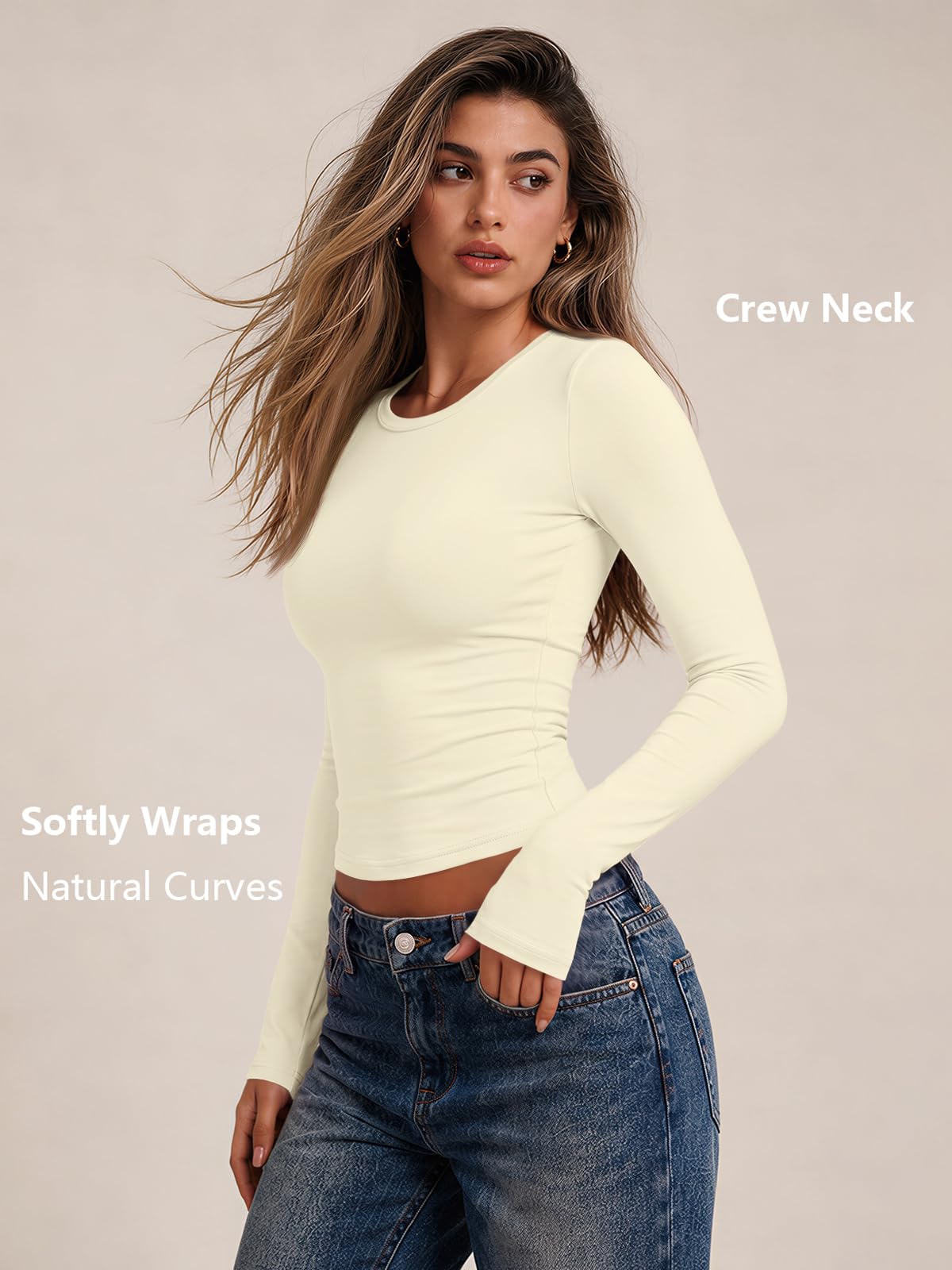 Trendy Queen Womens Long Sleeve T Shirts Fall Fashion Basic Y2K Tops 2026