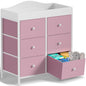 BOLUO White Changing Table Dresser with 6 Drawers Baby Dresser with Changing Table Top Diaper Changing Station with Storage for Nursery Modern