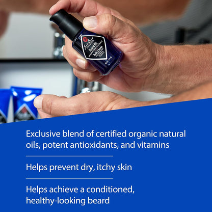 Jack Black Beard Oil - Beard Conditioner & Softener for Men, Kalahari Melon Oil & Vitamin E - 30ml
