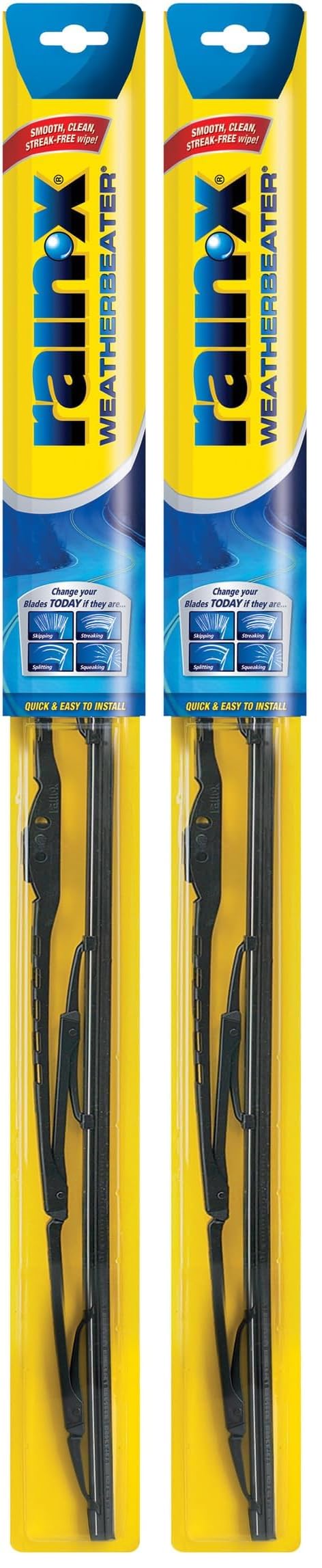 Rain-X 820149 WeatherBeater Wiper Blades, 22" Windshield Wipers (Pack of 2), Automotive Replacement Windshield Wiper Blades That Meet Or Exceed OEM Quality And Durability