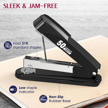 Metal Stapler Heavy Duty 50 Sheet Capacity with 1750 Staples and Staple Remover