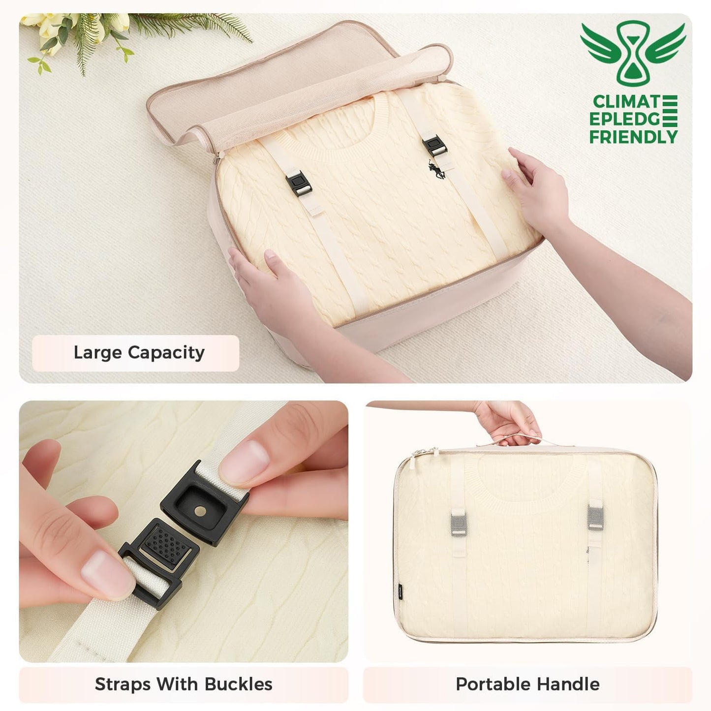 BAGAIL 8er Set Packwürfel Gepäckorganizer für Reisezubehör