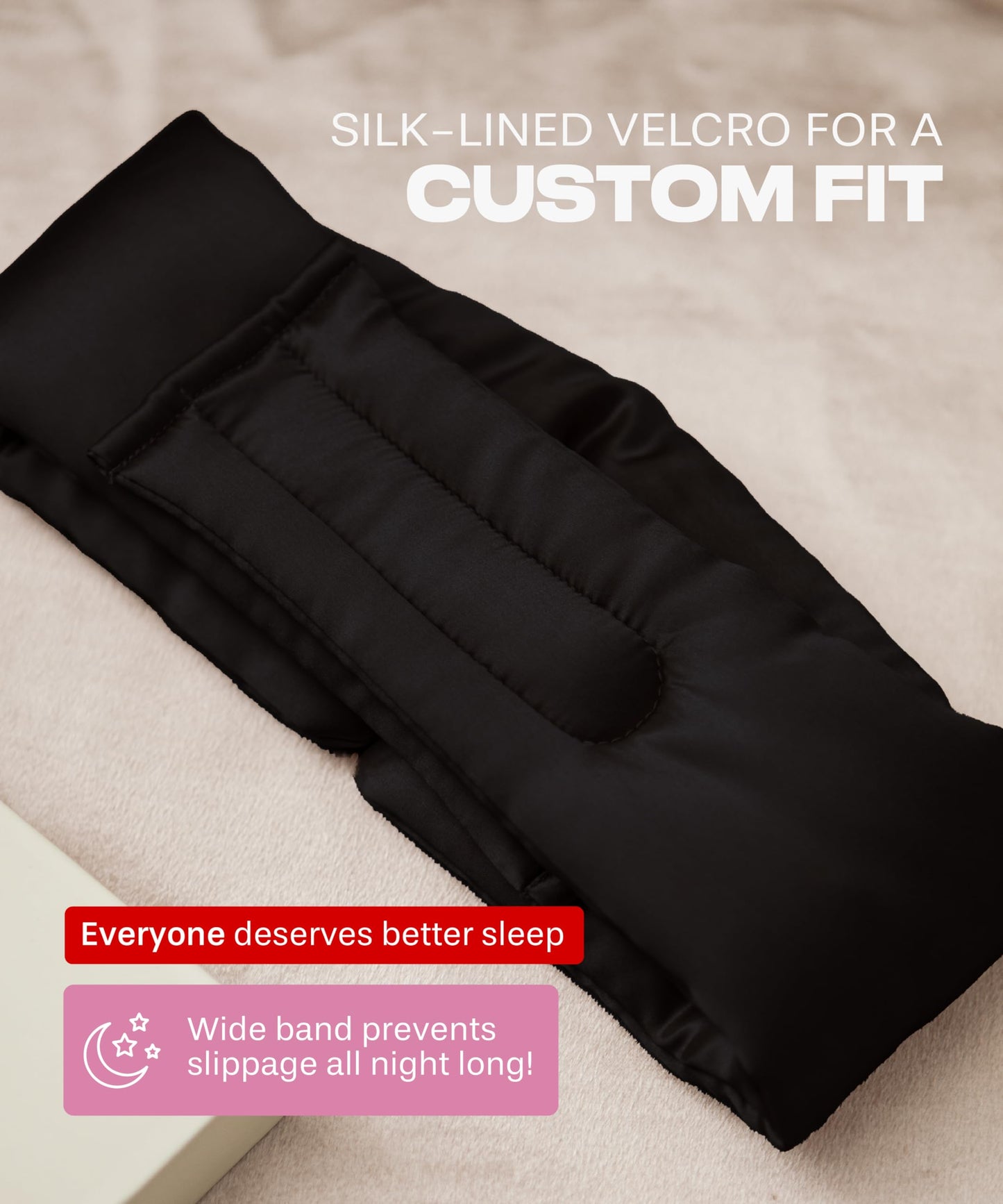 SUNDAYSILKS™ Exclusive Mulberry Silk Sleep Mask | Soft Eye Covers, Blackout Sleeping Mask for Women & Men | Silk Eye Mask for Sleep, Travel, and Relaxation | Antifaz para Dormir [Nude Champagne]