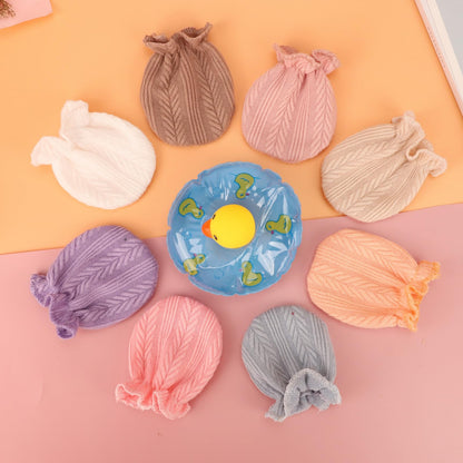 BQUBO Baby Fäustlinge Kratzschutz Handschuhe aus Baumwolle mit elastischem Bündchen Hypoallergen für Neugeborene und Babys von 0-6 Monaten Jungen und Mädchen
