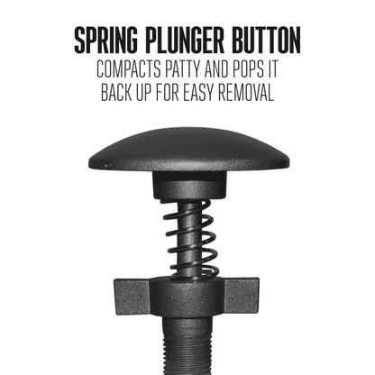Weston Burger Press, Makes 4 1/2" Diameter Patties for Hamburger, Crab Cakes, Sausage, 1/4lb to 3/4lb, with Spring Ejector for Easy Removal, Single, Non-stick Heavy-Duty Cast Aluminum (07-0310-W)