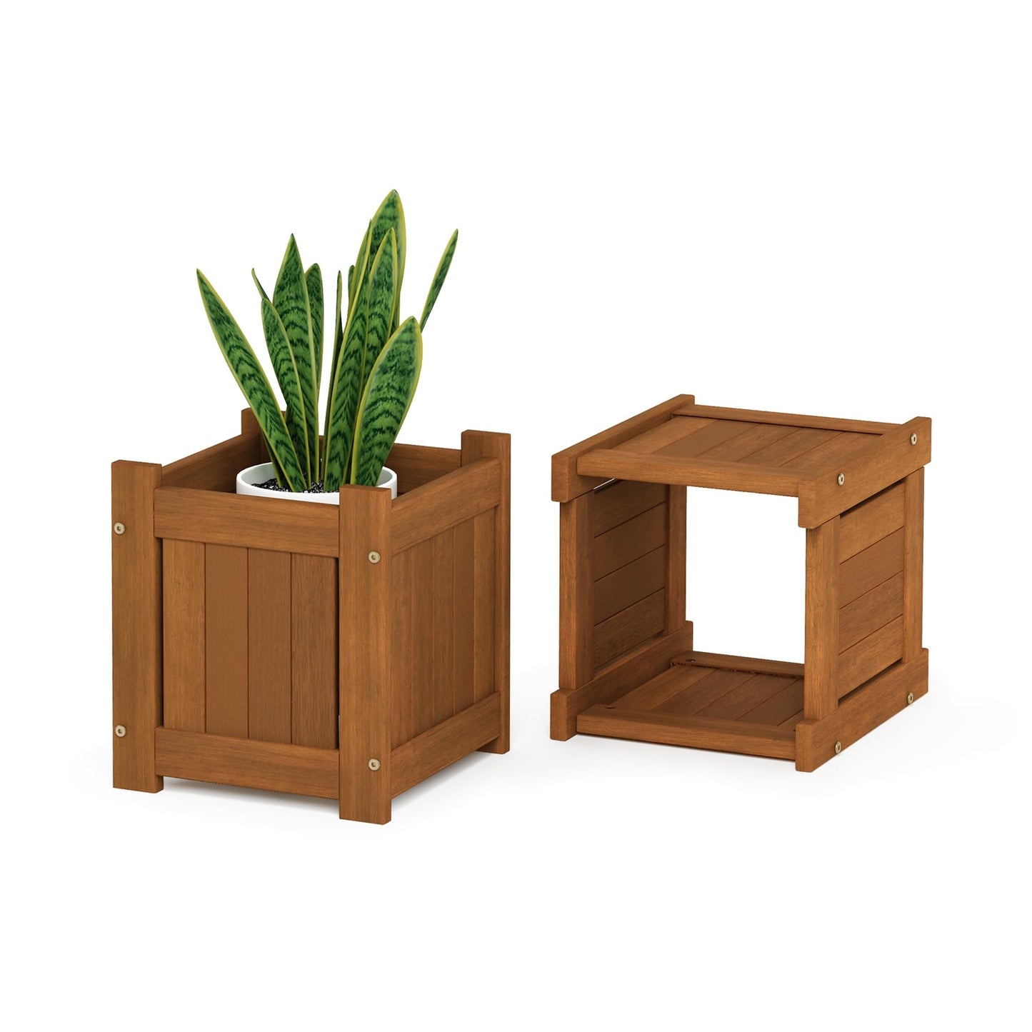 Furinno FG17478 Tioman Outdoor Patio Furniture Hardwood Potting Bench, Natural