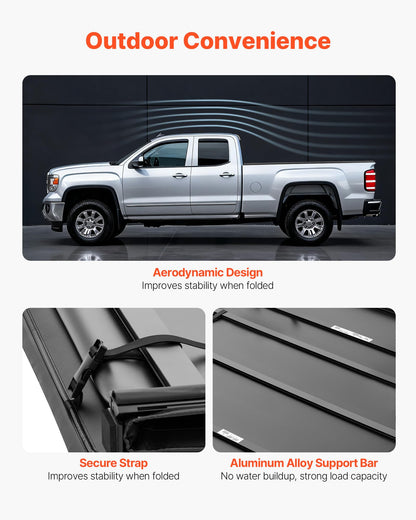 VEVOR Weiche aufrollbare Ladeflächenabdeckung, kompatibel mit 2019–2024 Dodge Ram 1500 Classic, 2003–2025 Ram 2500 3500, passend für 1,95 m (6 Fuß 4 Zoll/76 Zoll) Ladefläche, PVC-Abdeckung mit Aluminiumlegierungsstangen