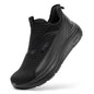 FitVille Men's Extra Wide Slip on Walking Shoes with Arch Support Men Slip on Sneakers for Foot Pain Relief-Stepease V2