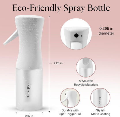 Kitsch Sprühflasche für Haare – Kontinuierlicher Wasserzerstäuber mit ultrafeinem Sprühnebel für Hairstyling, Barbiere, Salons, Reinigung, Pflanzen, vielseitige Sprühflaschen – Aus recyceltem Kunststoff – Terrakotta, 150 ml