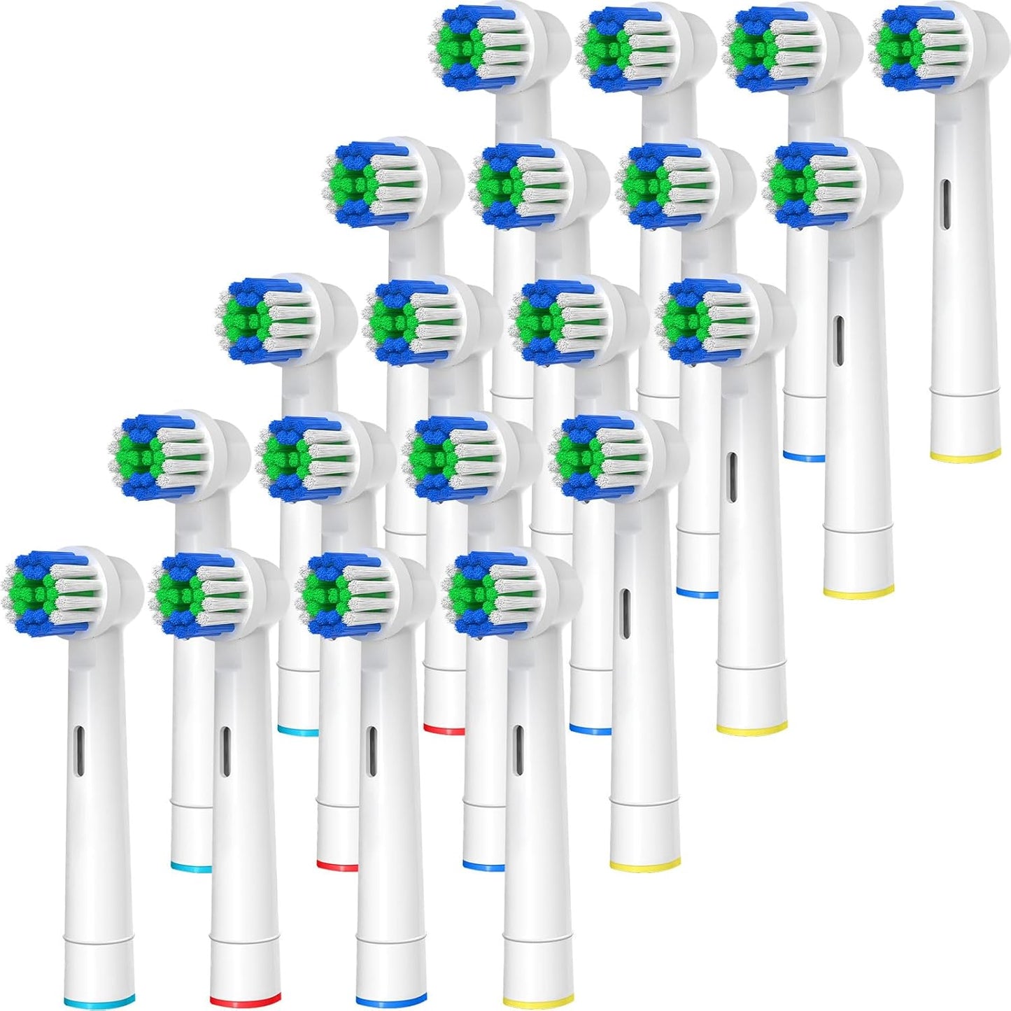 Replacement Toothbrush Heads Compatible with Oral B Braun, 20 Pcs Professional Electric Toothbrush Heads Brush Heads for Oral B Replacement Heads Refill Pro 500/1000/1500/3000/3757/5000/7000/7500/8000